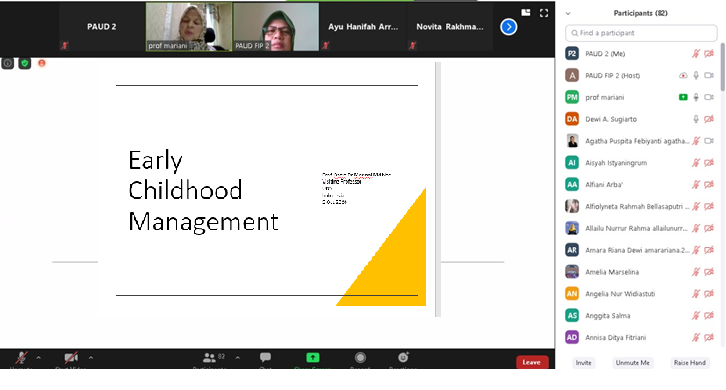Visiting Profesor dengan Materi Early Childhood Management