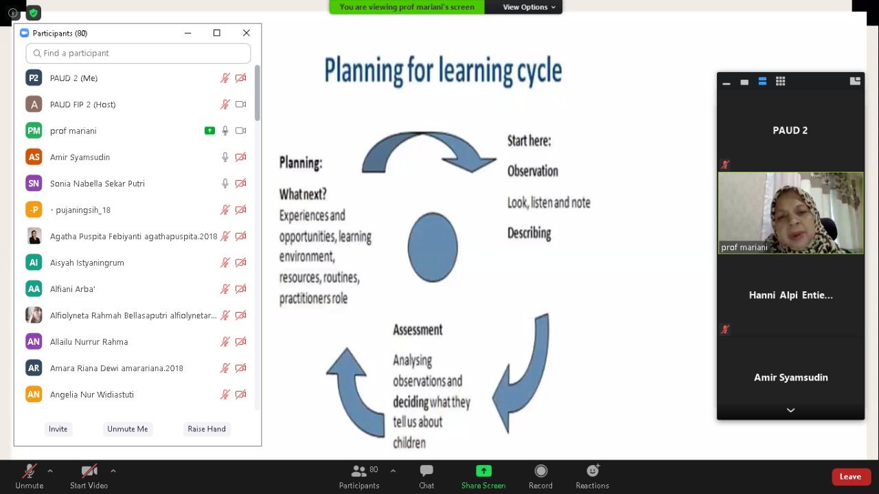 Visiting Profesor dengan Materi Assessment of Early Childhood Development